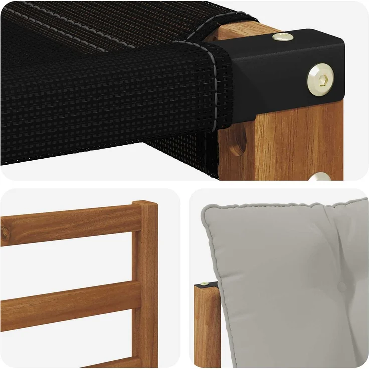 vidaXL Outdoor-Sofagarnitur 6 stk. 6-Sitzer Natur und Hellgrau 3368990 – Bild 7