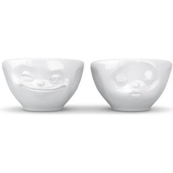 FIFTYEIGHT Schälchen-Set 100ml Grinsend & Küssend weiß – Bild 4