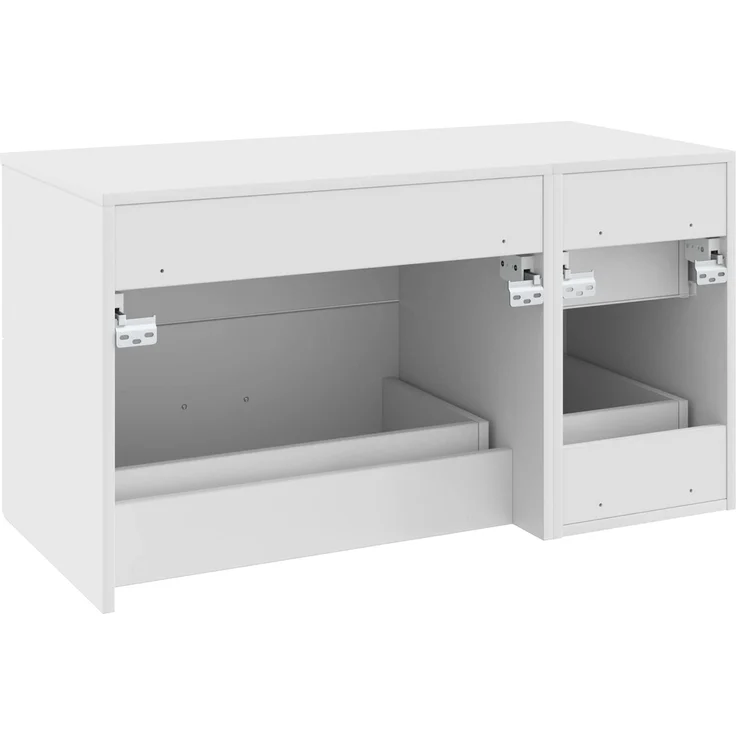 vidaXL Badezimmerschrank-Set 2 stk. Weiß 92,5 x 44,5 x 50 cm 3404016 – Bild 5