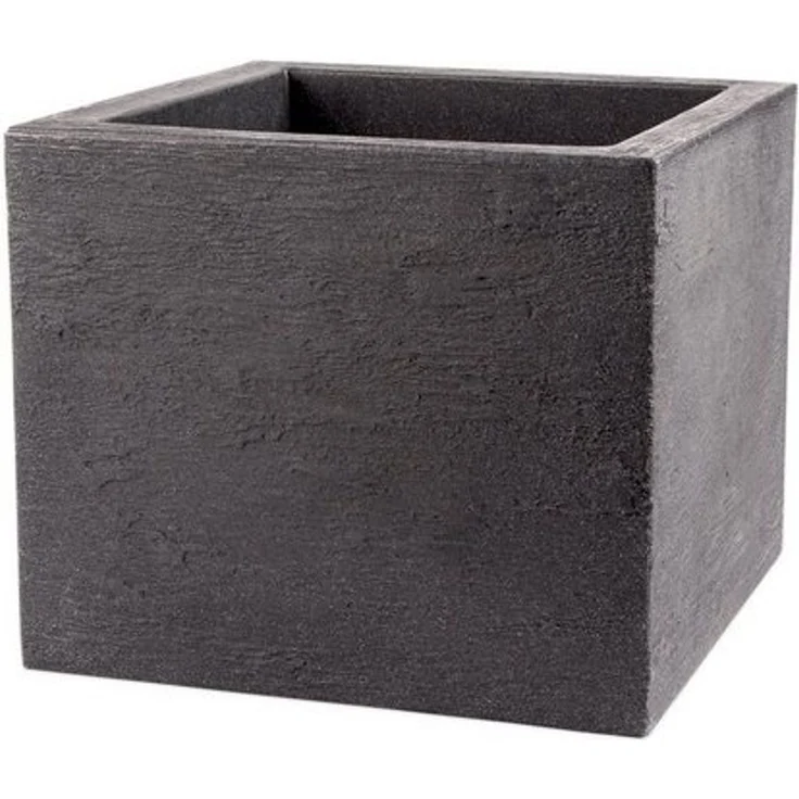 BigDean Pflanzkübel 39x39 cm groß - Granitstein-Optik in Anthrazit - Für Außen, frostsicher & wasserdicht - XXL Pflanztopf, Blumenkübel, Blumentopf für Terrasse & Balkon – Bild 4