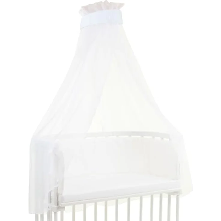babybay Himmel Waffelpiqué mit Band passend für alle Modelle bis 96 cm Länge, weiß – Bild 2