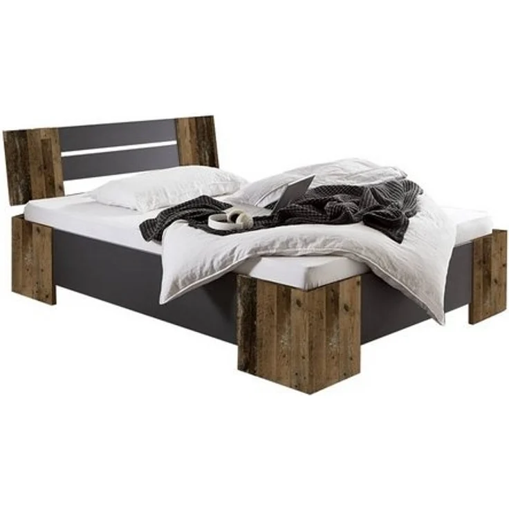 BMG Möbel Futonbett Graz (Bett 140x200 Doppelbett Jugendbett in 5 Farben, Ohne Rollrost), mit oder ohne Rollrost – Bild 2