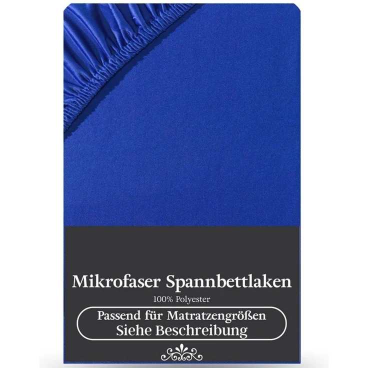 Visaggio Spannbettlaken Mikrofaser Spannbetttuch Bettlaken 90x200 140x200 180x200 200x220, Microfaser, Gummizug: rundum, viele Größen und Farben, Steghöhe 30 cm für Matratzenhöhen bis 22 cm – Bild 2