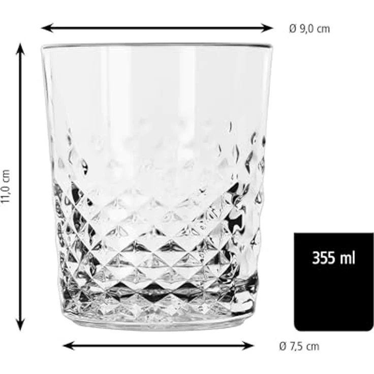 LIBBEY Tumbler-Glas Libbey D.O.F Glas 12er Set -OCULAR-, 12-tlg, Glas, 355 ml, hochwertig verarbeitet, im modernen Design – Bild 4