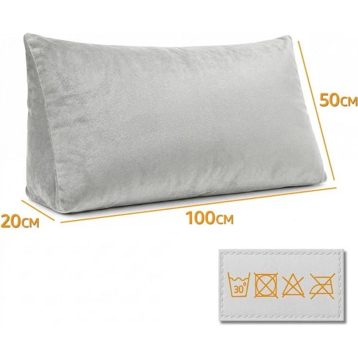 Amazinggirl Rückenkissen Keilkissen Cord Kissen 70x40 cm - Lesekissen für Bett Sofa und Couch – Bild 2