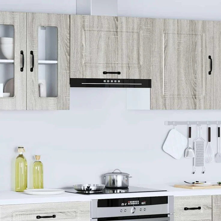 vidaXL Küchen-Hängeschrank Kalmar Grau Sonoma Holzwerkstoff 853603 – Bild 4