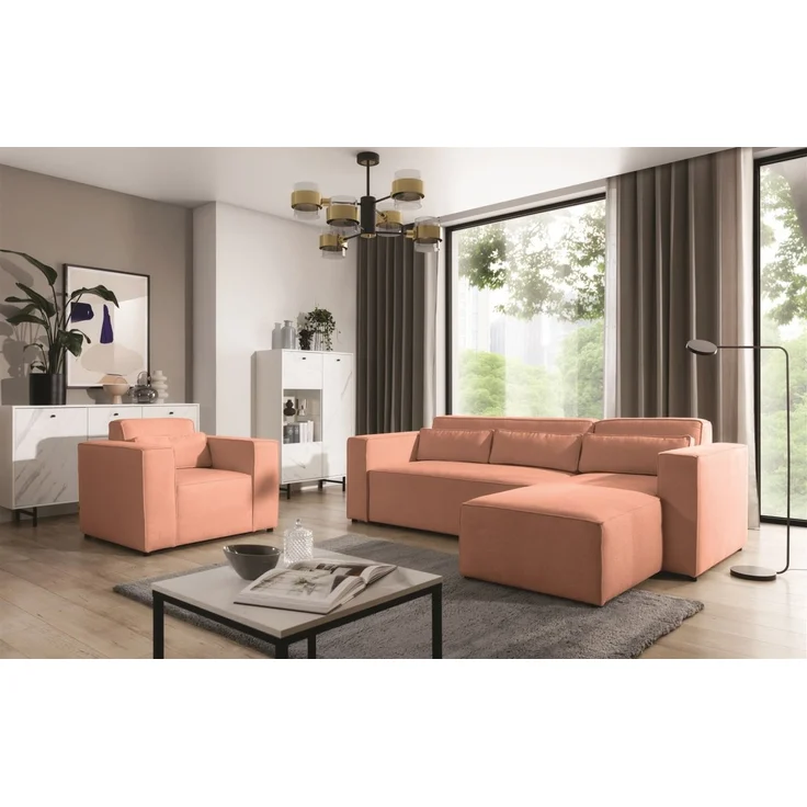 Sessel Designersessel WALDO in Stoff Brooklyn Coral – Bild 3