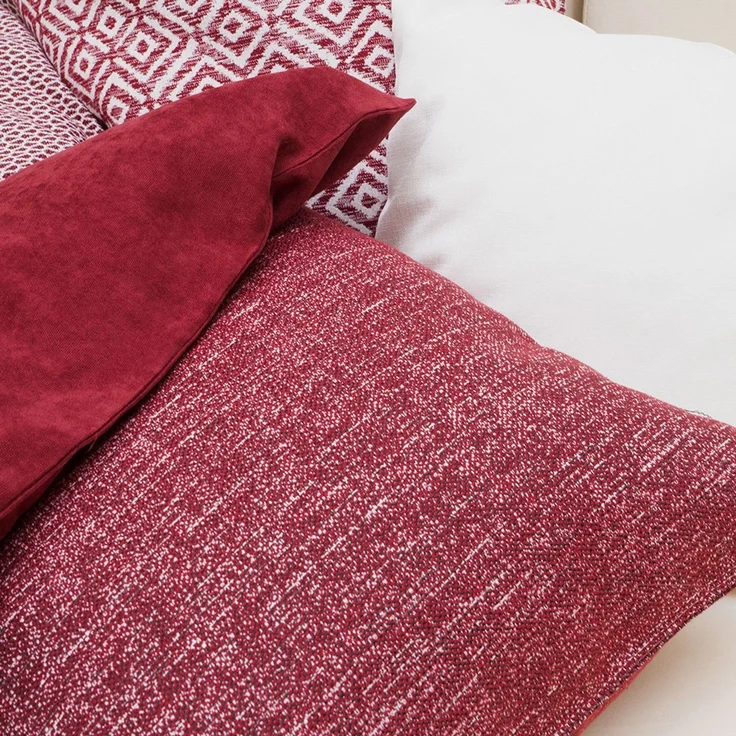 Kissen Deko von Lysel - rot Batna 48x48 Baumwolle Polyester kissenbezug Dekokissen – Bild 5