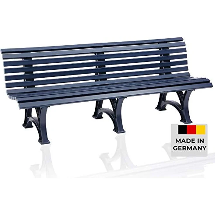Blome Sitzbank Borkum, 4-Sitzer Gartenbank in blau, wetterfest und langlebig, Made in Germany – Bild 1