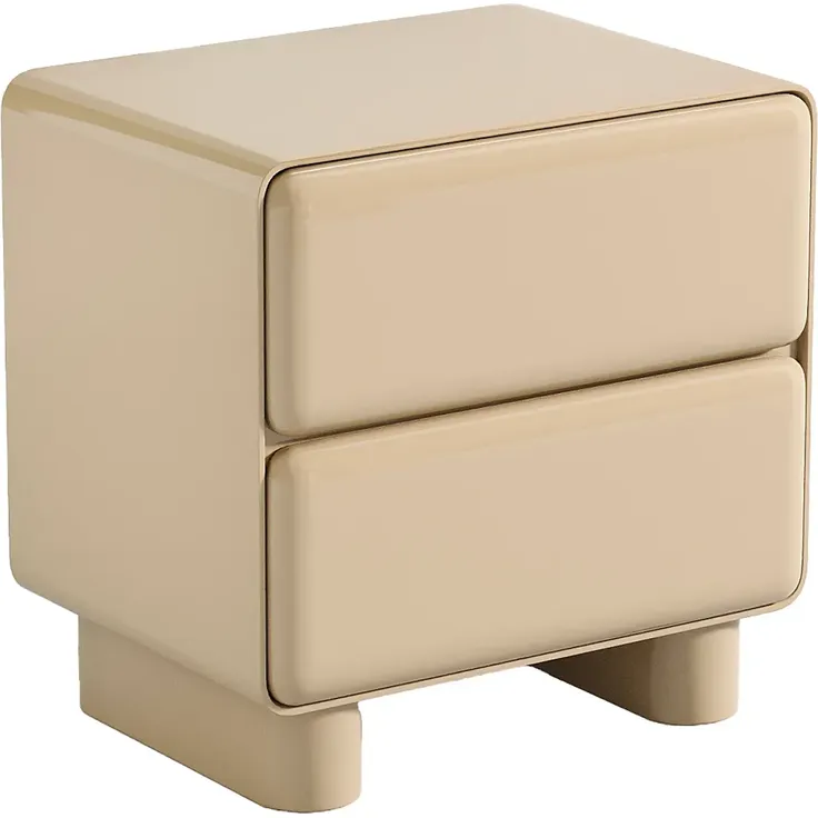 Vente-unique - AUNELA Nachttisch Holz, Platte Beige - B 42,5 cm x H 56,5 cm x L 56,5 cm – Bild 2