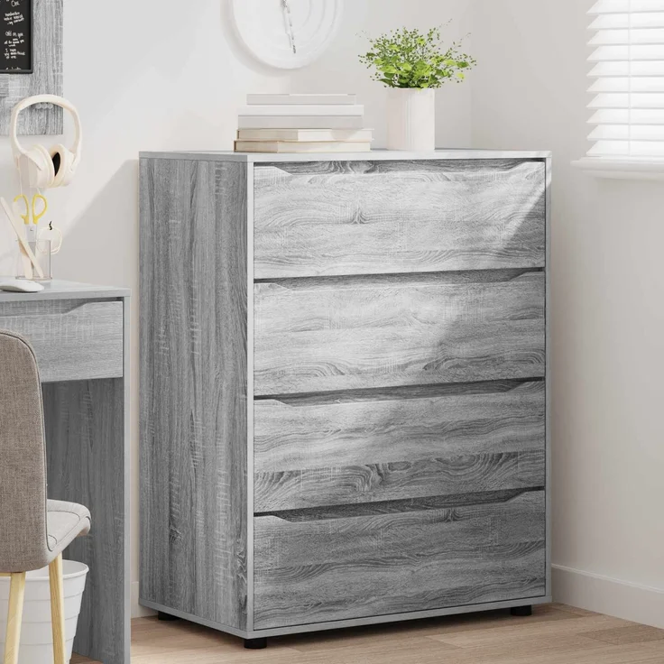 vidaXL Stauraumschränke 80 x 48 x 105 cm Holzwerkstoff Sonoma-Grau 3406231 – Bild 5