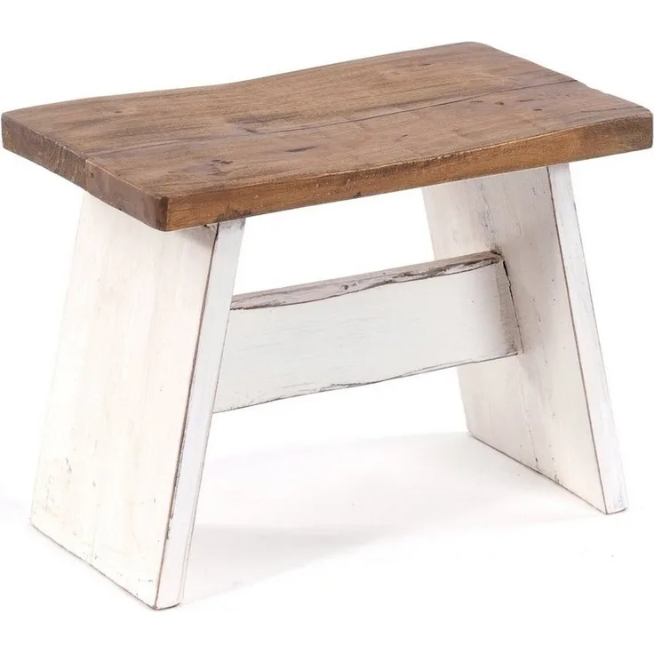 DESIGN DELIGHTS Hocker SITZBÄNKCHEN "SCHEMEL 40", Altholz massiv, 31x40x25cm, Fußhocker, F