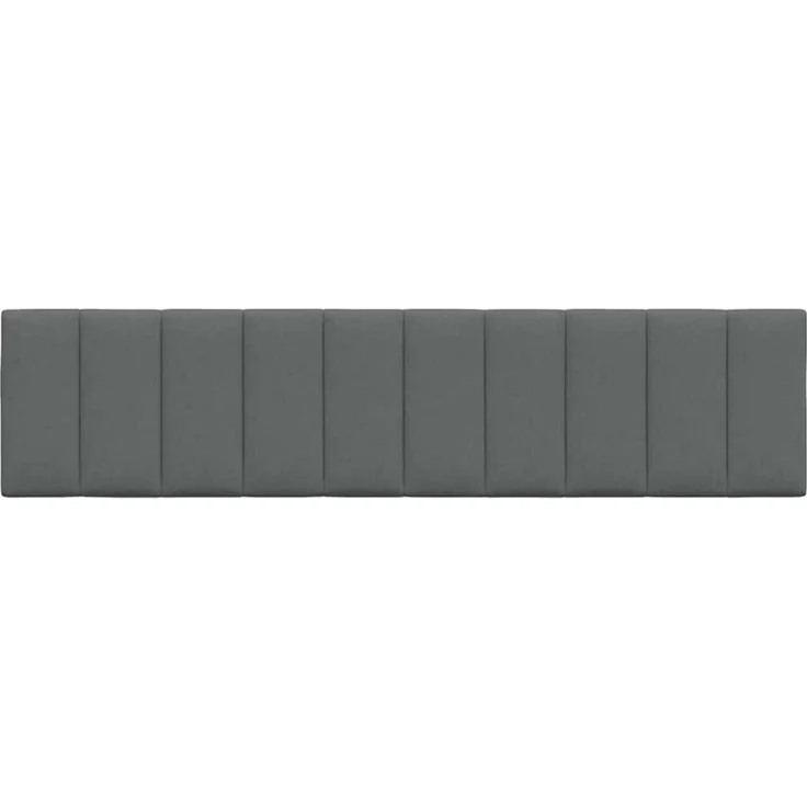 vidaXL Bett, Kopfteil-Kissen Dunkelgrau 200 cm Stoff – Bild 3