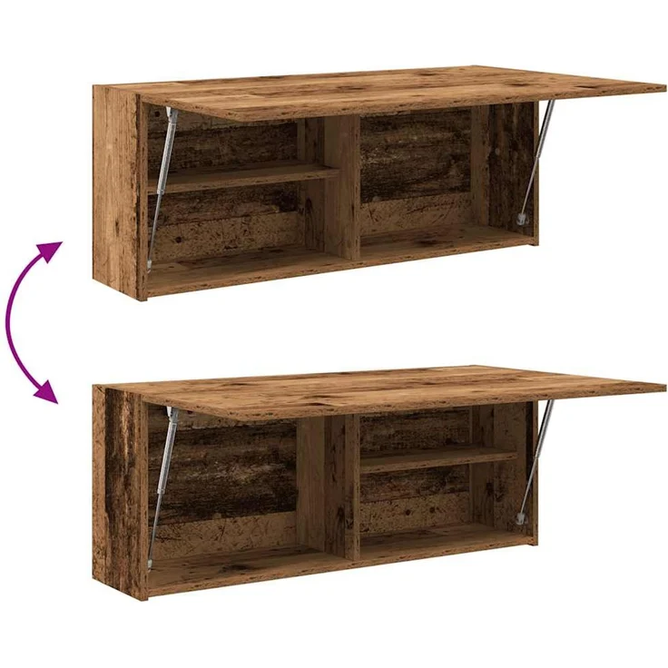 vidaXL Bad-Wandschrank Altholz-Optik 100x25x40 cm Holzwerkstoff 860110 – Bild 8