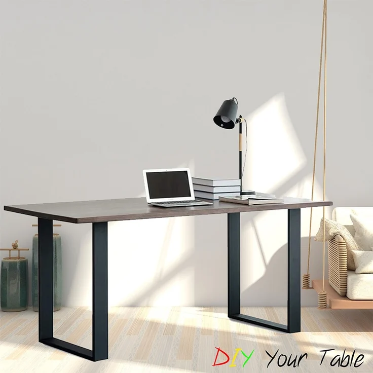 Tischuntergestell 90x72cm Möbelfüße Schwarz Tischbeine Industrie Bankkufen Stahl – Bild 7