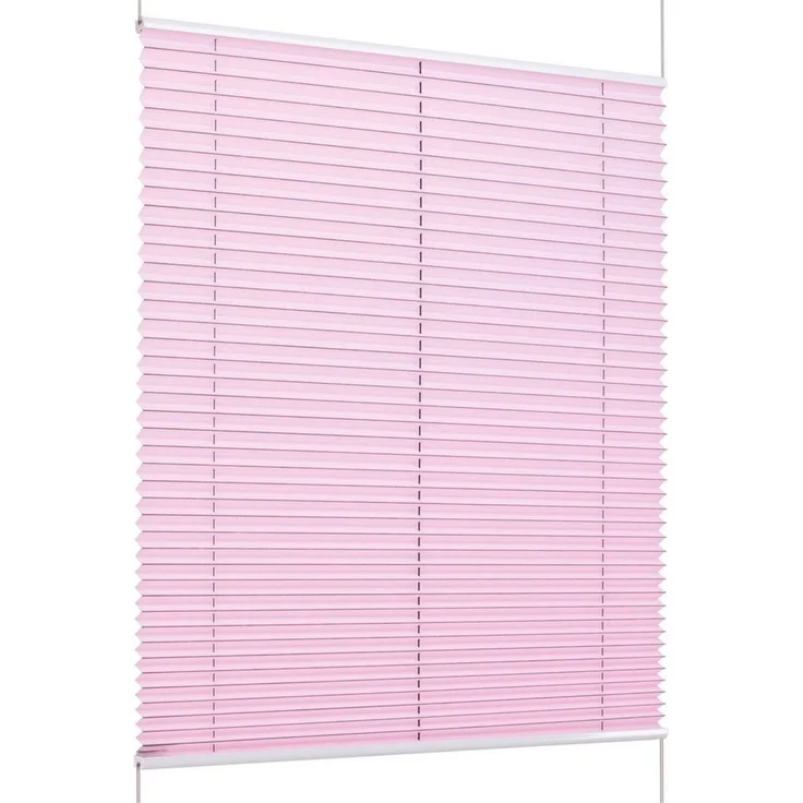 K-Home Klemmfix-Plissee Florida Rosa 90x130 cm (B x L) einzigartiges Design mit bezauberndem Lichteffekt – Bild 1