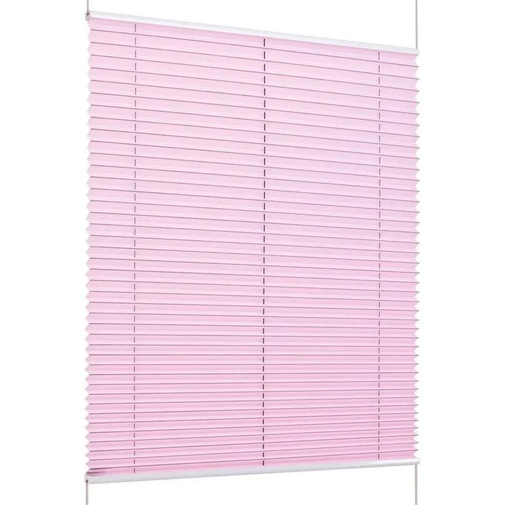 K-Home Klemmfix-Plissee Florida Rosa 90x130 cm (B x L) einzigartiges Design mit bezauberndem Lichteffekt