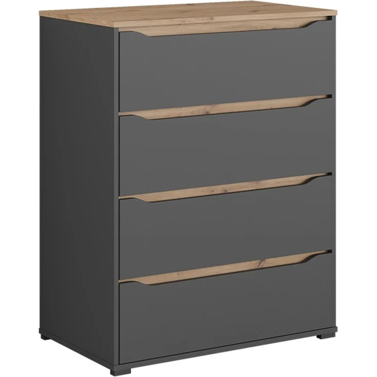Kommode Ruben Anthrazit/Artisan-Eiche 80 x 100.7 cm Vicco – Bild 1