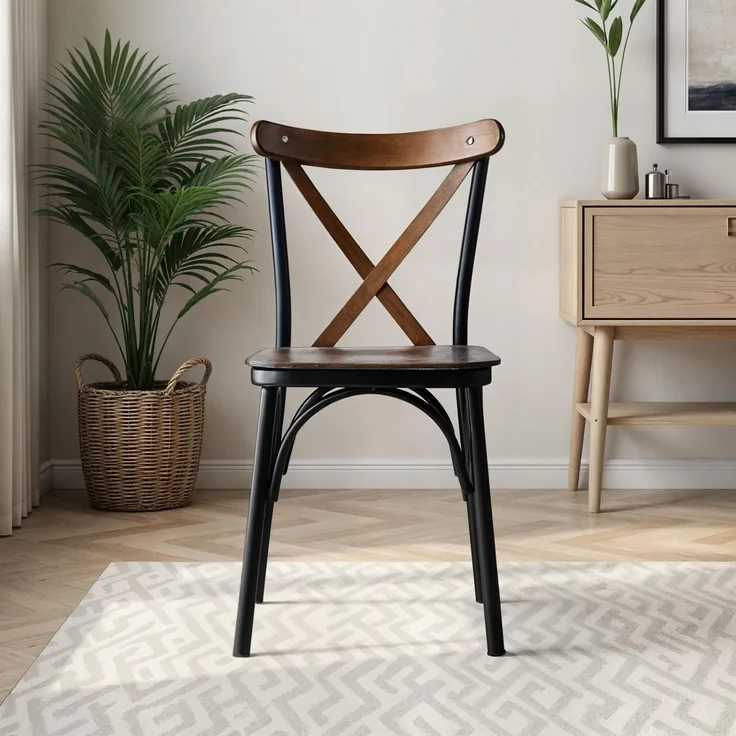 Skye Decor 'Ahşap Ekol - 261 V4' Stuhlset (4-teilig), Walnuss, 42 x 84 x 41 cm
