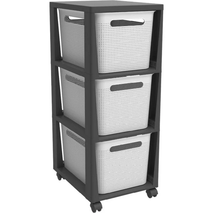ROTHO Rollcontainer BRISEN Rollcontainer 3 x 16 l, (3 St) – Bild 1