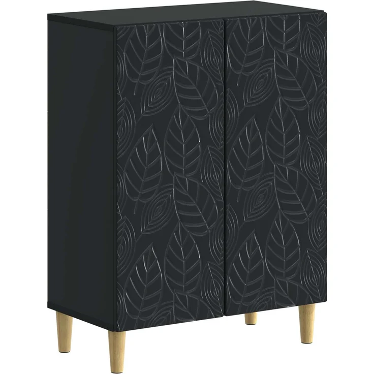vidaXL 2-teiliges Badezimmer Schrank Set DELFT Schwarz Holzwerkstoff 3417622 – Bild 4