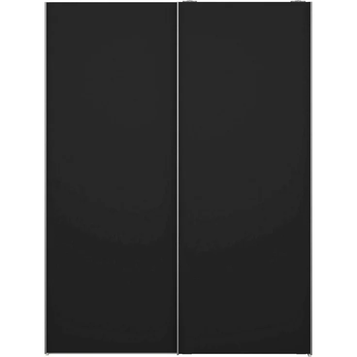 Dmora Kleiderschrank 2 Türen Maurice, Schlafzimmermöbel, Schrank, Garderobe, 150x61 h200 cm, Weiß und Schwarz – Bild 5