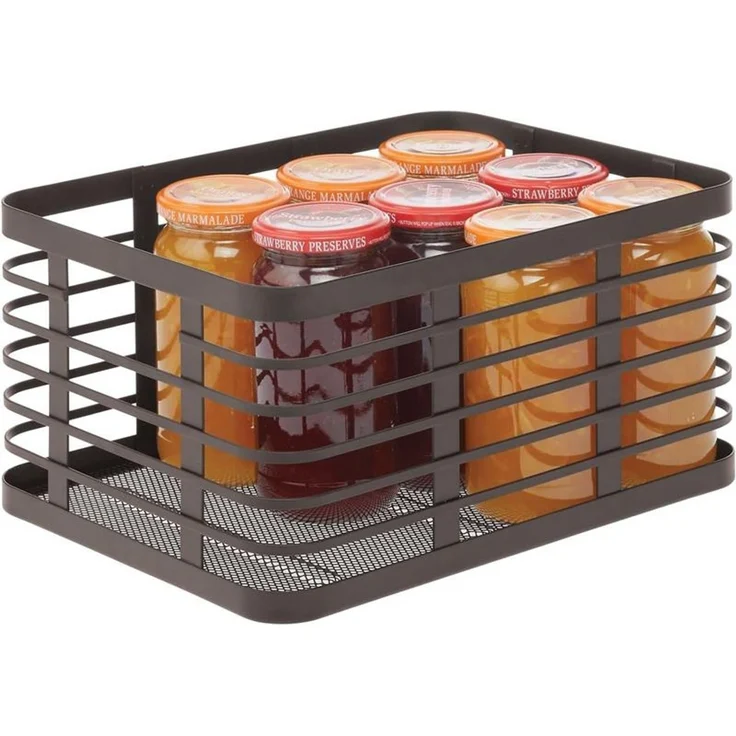 mDesign Allzweckkorb Aufbewahrung Drahtkorb Organizer 6er-Set Metall Bronze – Bild 7