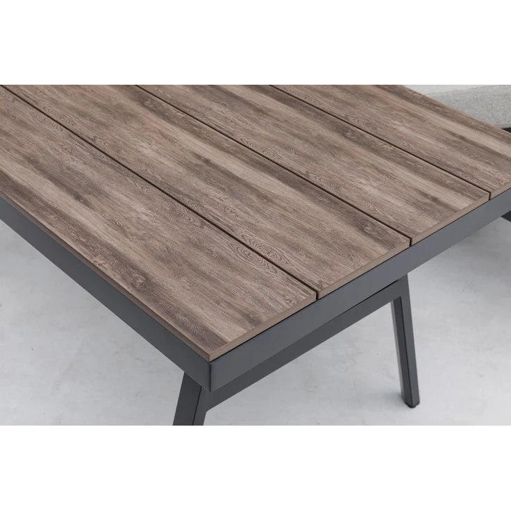 Gardissimo ANDORRA Ecklounge Gartenmöbel Sitzgruppe Nonwood Holzoptik rechts – Bild 6