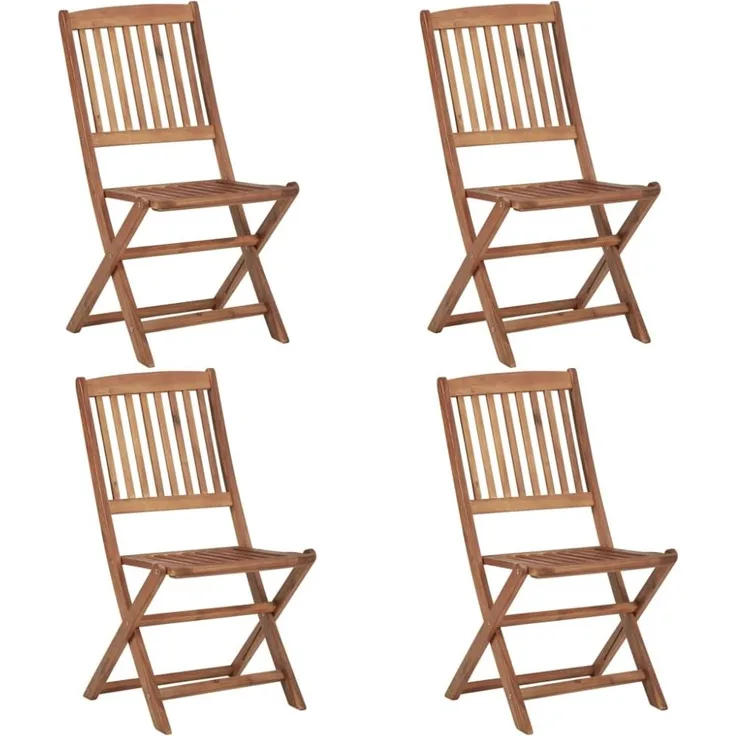 vidaXL Klappbare Gartenstühle 4 Stk. Massivholz Akazie 313604