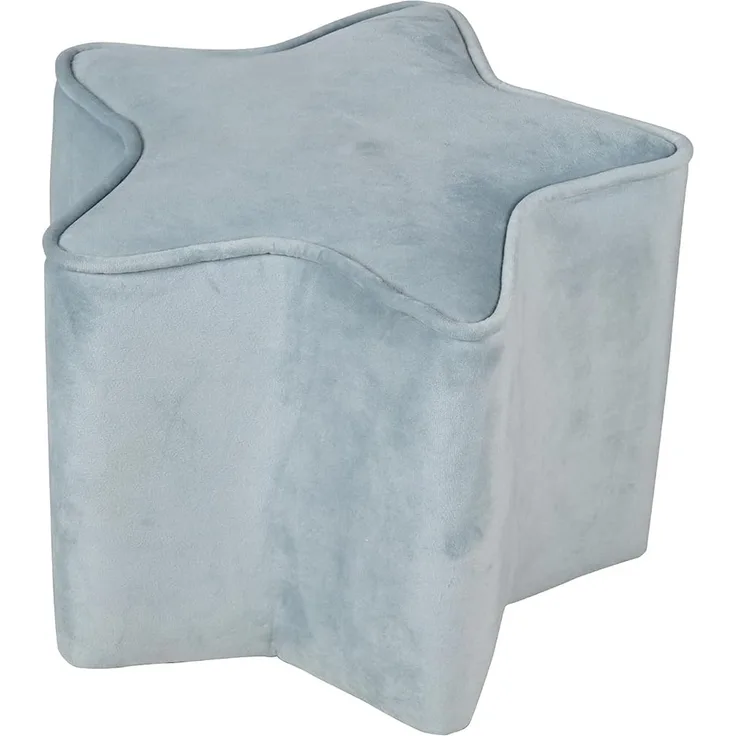 roba Kinderhocker 'Lil Sofa' - Sternform - Samtstoff - Sky / Hellblau
