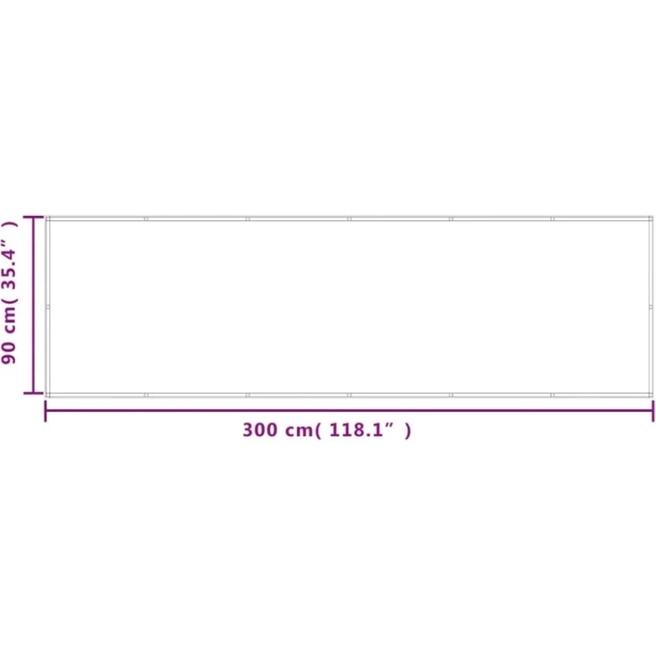 vidaXL Balkonsichtschutz Sandfarben 90x300 cm 100 % Polyester-Oxford 4000028 – Bild 2