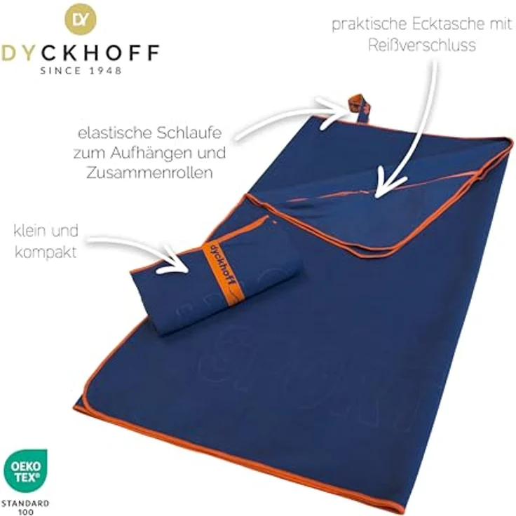 Dyckhoff Sporthandtuch Mikrofaser Sporttuch, Microfaser (1-St), auch als 2er Set erhätlich – Bild 3