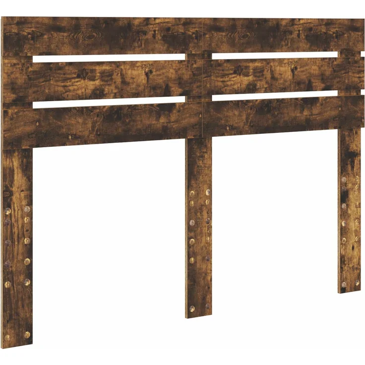 vidaXL Bettrahmen Geräucherte Eiche 150 x 200 cm Massives Kiefernholz 3411403 – Bild 5