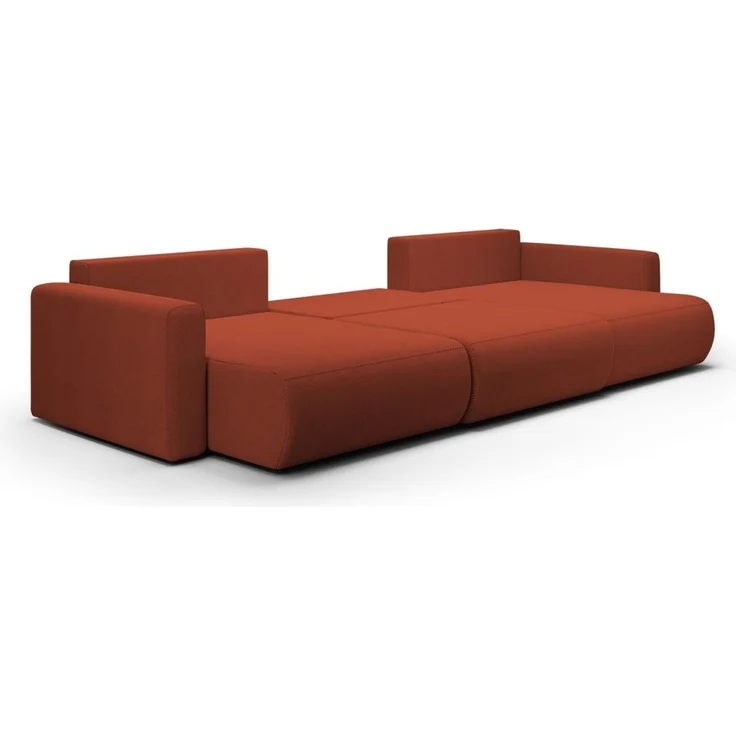 Wohnlandschaft Sofa mit Schlaffunktion CHAIRA Stoff Curio Ziegelrot – Bild 2