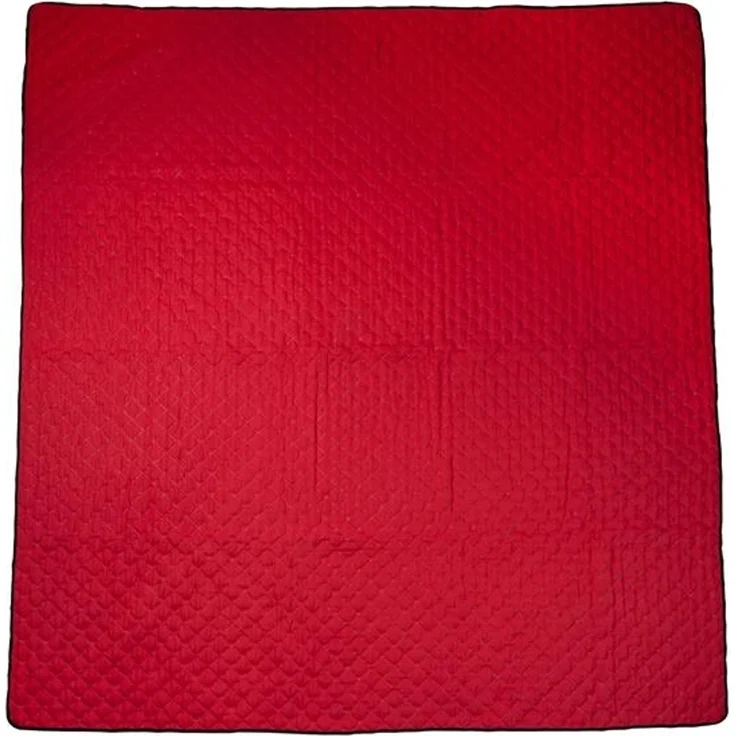 XXL Tagesdecke ca. 220 x 240 cm | Wendedecke schwarz-braun / rot gesteppt | ideal als Bettüberwurf für Doppelbett, Couchüberwurf, Schondecke, Sofadecke – Bild 6