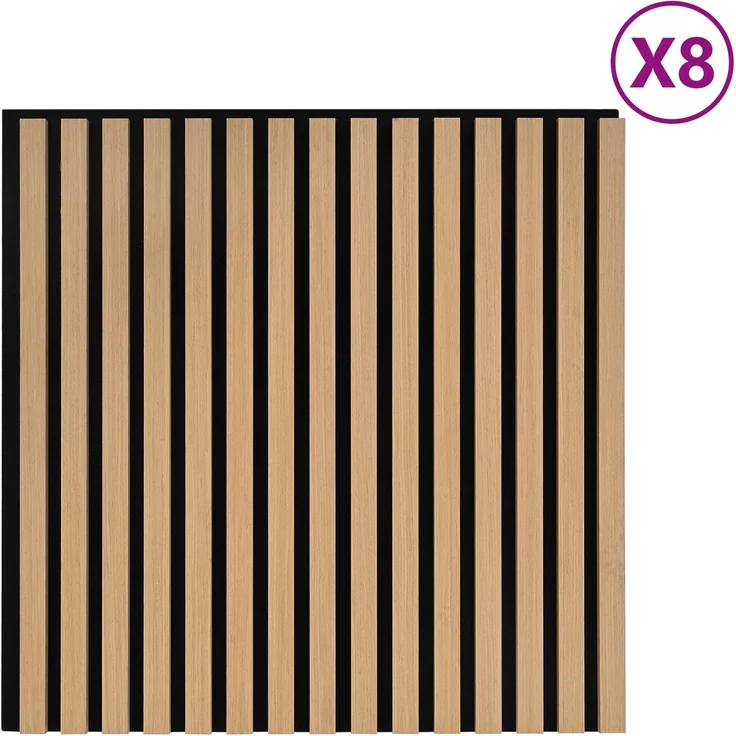 vidaXL Wandpaneele 8 stk. 60,5 x 60 cm Natur 42046451 – Bild 3