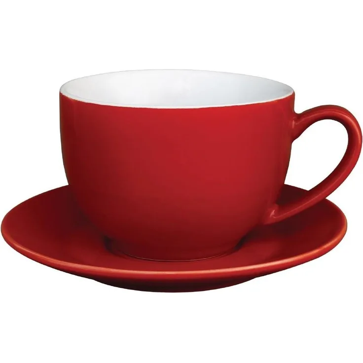 Olympia gk076 Café Cappuccino Cup, 340 ml, 12 oz, rot (12 Stück)