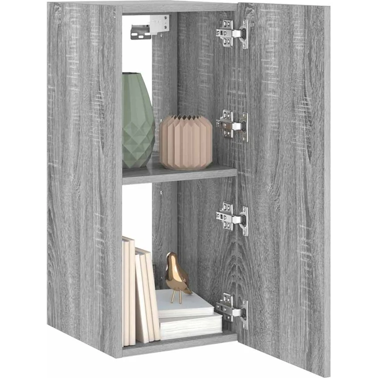 TV-Wandschrank, Fernsehschrank mit LED-Leuchten Grau Sonoma 30,5x35x70 cm – Bild 7