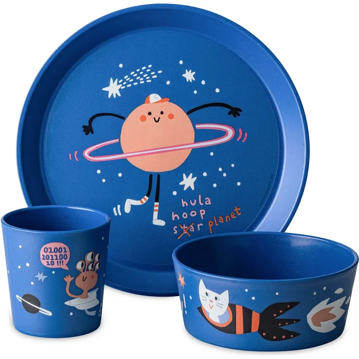 KOZIOL Kindergeschirr Space 3-teilig