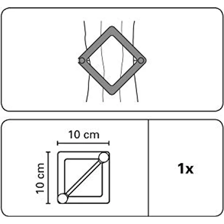 Gardinia Raffhalter für Vorhänge Raute 10 x 10 cm Edelstahloptik – Bild 3