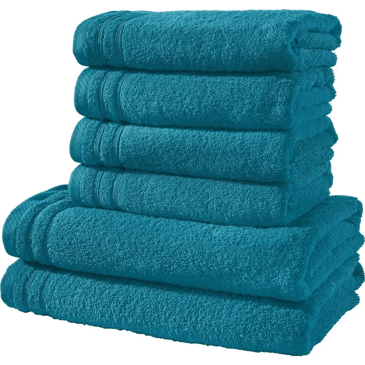 Erwin Müller Handtücher Frottier-Set "Heidelberg" 6-teilig, Frottier, Walk-Frottier Uni – Bild 1