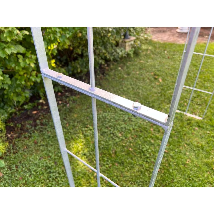 DanDiBo Rosenbogen Metall Verzinkt Massiv 120 cm Torbogen 96523 Wetterfest Rundbogen Volleisen Rankhilfe Gartenbogen Feuerverzinkt – Bild 3