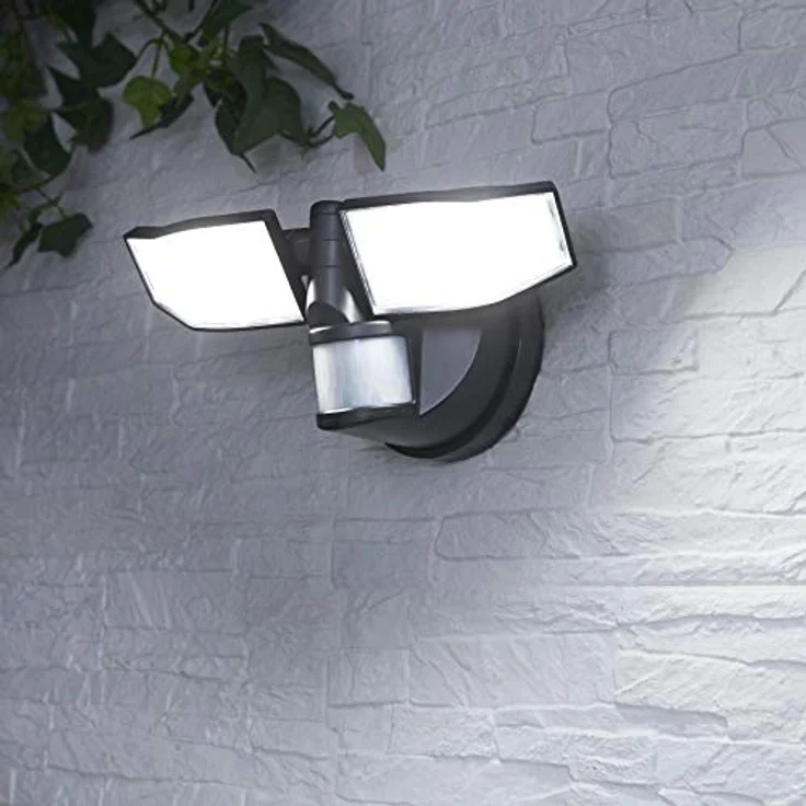 Northpoint LED Wandstrahler Bewegungsmelder 2 Fluter-Köpfe Schwenkbar Batterie 400L – Bild 5