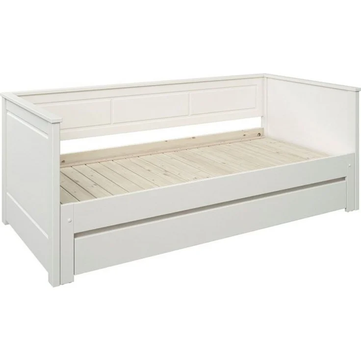 Lüttenhütt Funktionsbett " ERIK " TOPSELLER! Daybed, Gästebett, Kinderbett, Massivholz (Kiefer), 2. Schlafplatz ausziehbar, moderner Landhausstil, Schublade optional – Bild 4