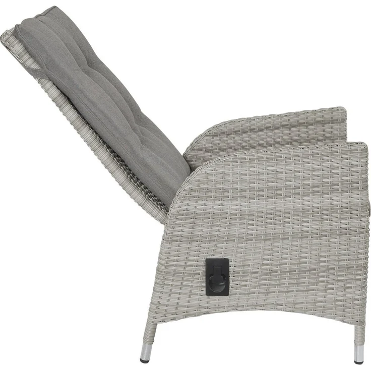 LC Garden Gartenstuhl LC Garden »Roma« Positionsstuhl Verstellsessel natur, Aluminiumgestell mit handgeflochtenem Rattan – Bild 3