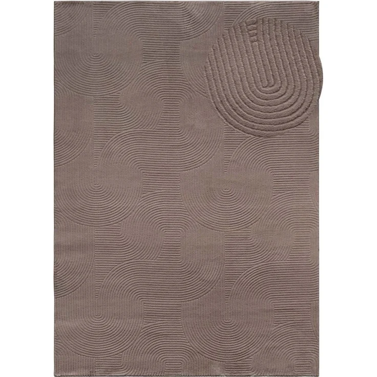 TaraCarpet Teppich TaraCarpet Homestyle 390 Wellen, rechteckig, Höhe: 10 mm, Felloptik hoch-tief weich waschbar Welle Taupe 50x80 – Bild 2