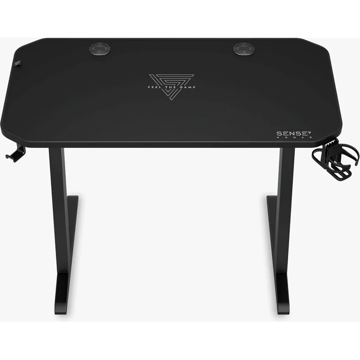 SENSE7 Schreibtisch Nomad Classic, Gaming Tisch 120x60, PC Tisch mit Kopfhörerhaken, Getränkehalter, Controller Halter, Gaming Computertisch mit Kohlefaseroberfläche, Ergonomischer Gaming Desk – Bild 6