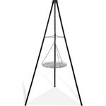 CCLIFE Grillschale Schwenkgrill Grillrost Dreibein Feuertopf Grill Camping Garten