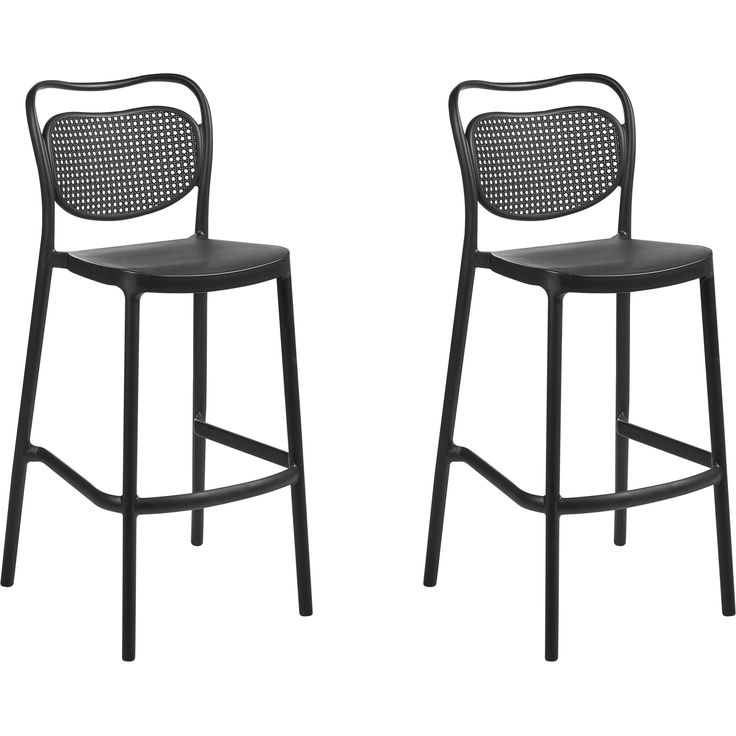 Garten-Barhocker 2er Set CELLENO Schwarz