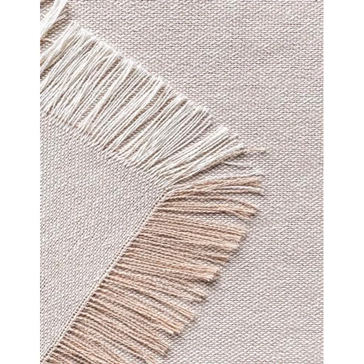 Todocama Mehrzweck-Tagesdecke, Sofaüberwurf, Überwurf für Bett, Sofaüberwurf, Jarapas, einfarbig (180x260 cm, sandbeige). – Bild 5